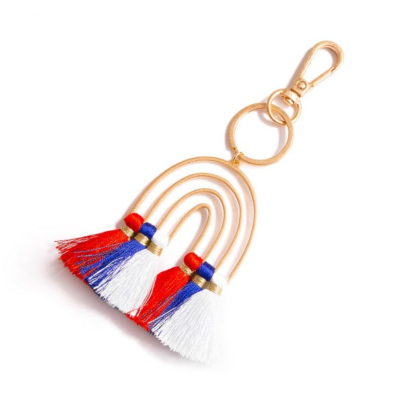 Patriotic tassel keychain