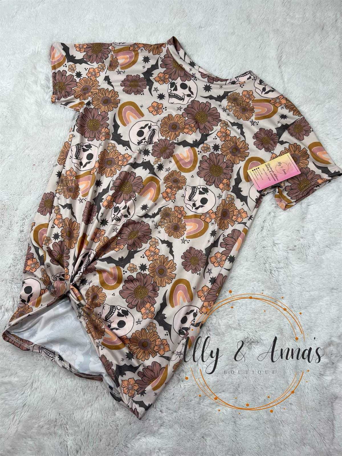 9/10 rainbow skulls tshirt dress