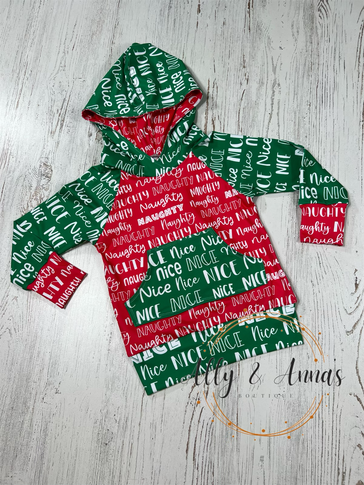 5T naughty/nice hoodie
