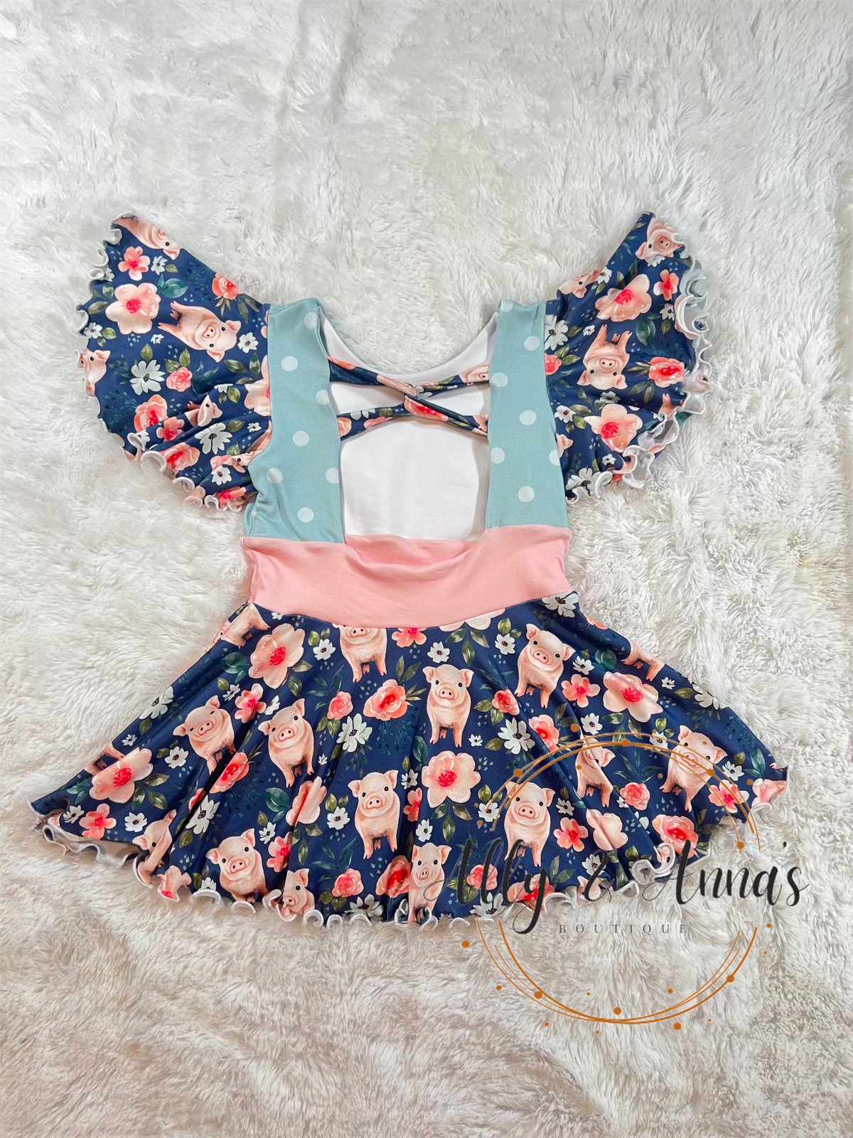 Custom primrose dress (0/3m to 14)