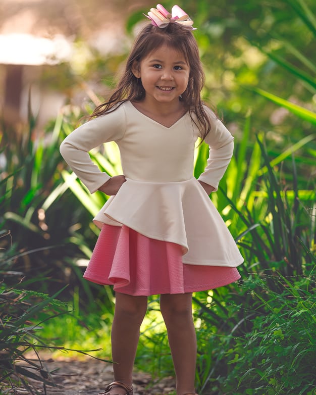 Custom asymmetrical dress (2T to 12)