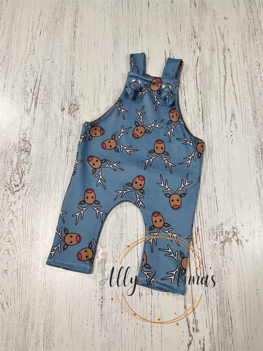 6/9m Reindeer knotted overalls