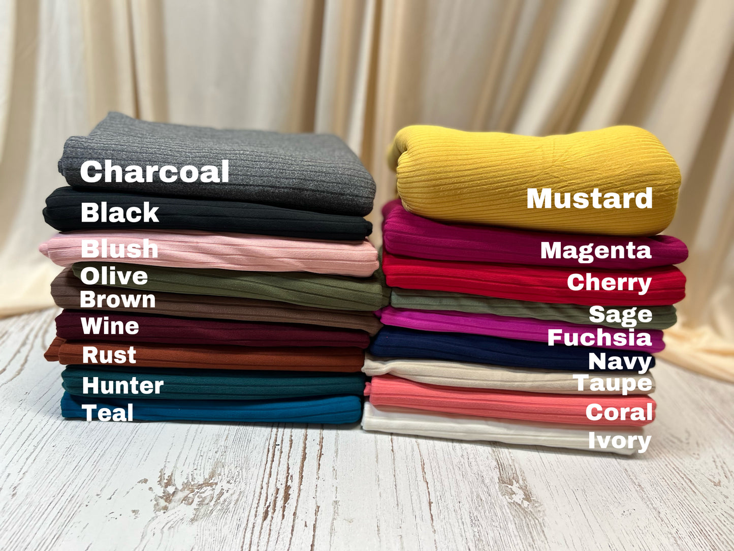 Solid rib lounge shorts (18 colors)