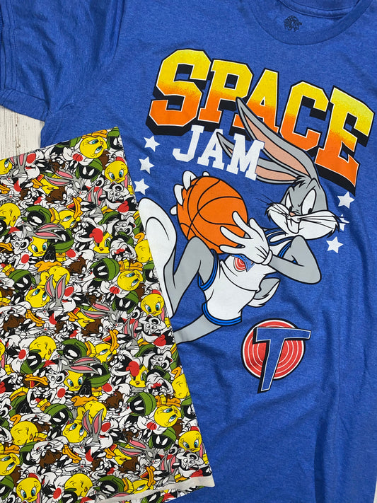 Space Jam upcycled romper