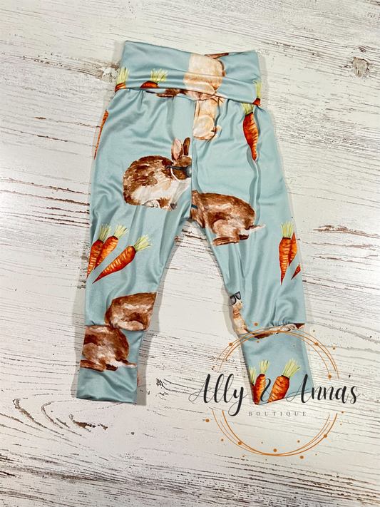 Cool Bunnies grow with me joggers- 9/12m