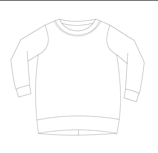 Custom Name tunic sweater (0/3m to 9/10)