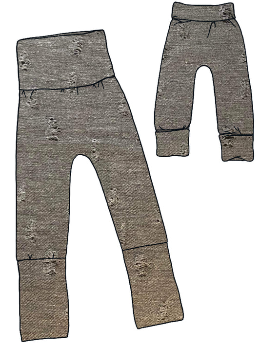Nightmare distressed joggers- grow with me style (NB to 9/10)