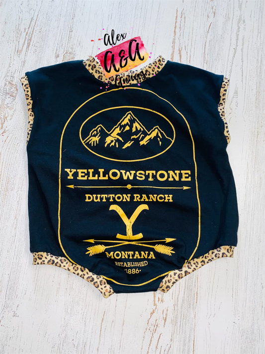 Yellowstone upcycled romper