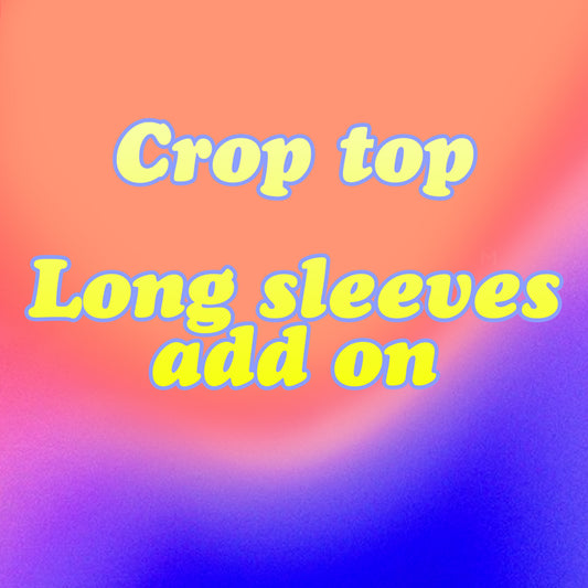 Long sleeve upgrade for oversized crop top