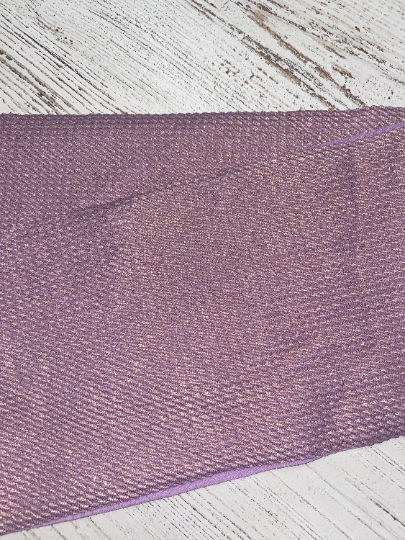Lavender shimmer headwrap, messy bow